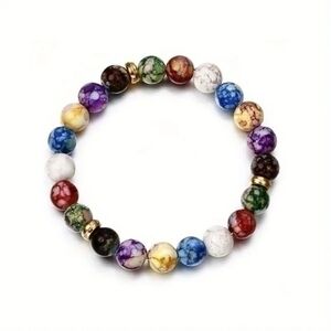 NWT 7 Chakra Reiki Healing Stone Bracelet
